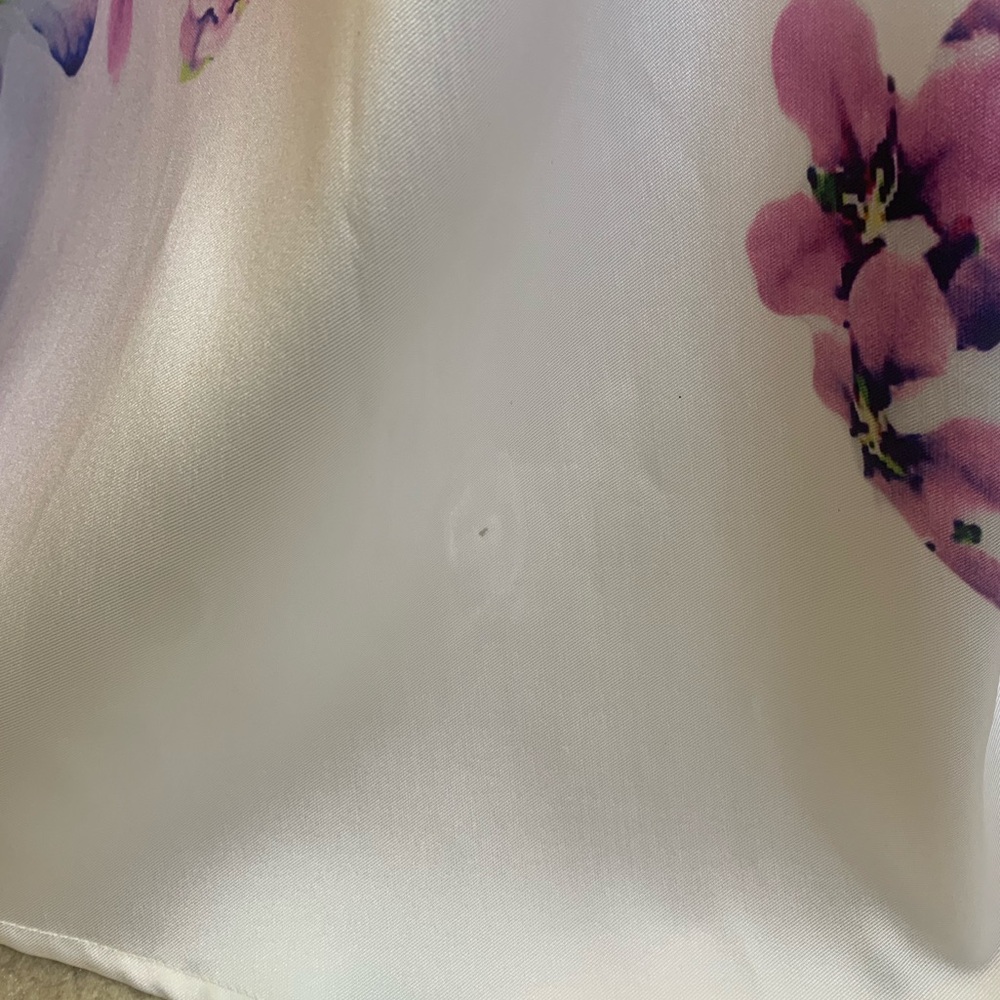 NWT BLUSH PROM 2-Piece Dress in White with Purple/Blue/Green Floral Print, Sz 2 - Picture 9 of 9
